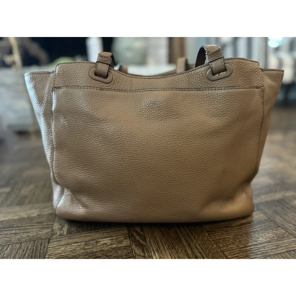 Tory Burch Thea Tan Grained Leather Tote Bag Diaper Bag As-Is